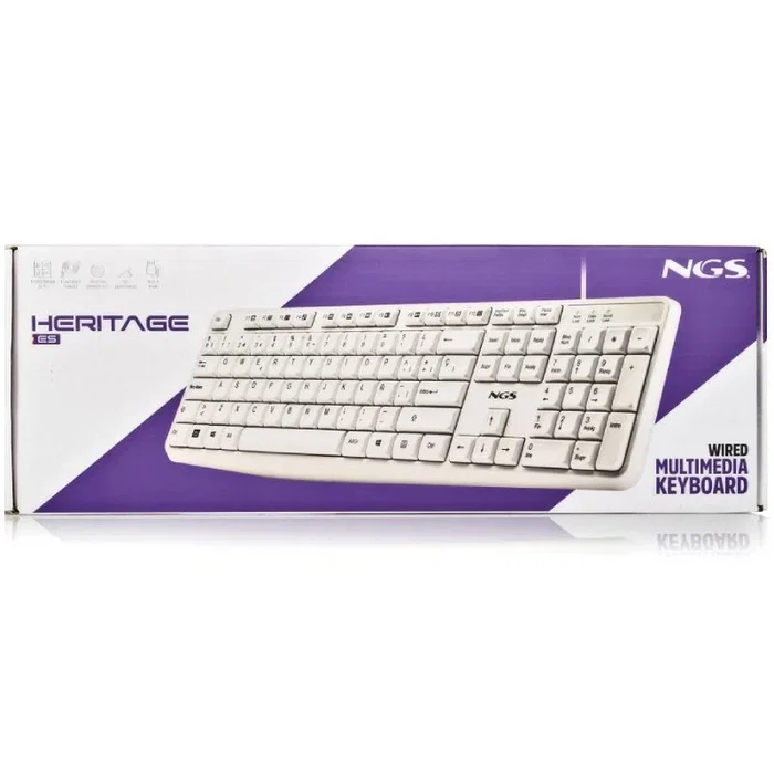 NGS Heritage Teclado Blanco QWERTY Español USB
